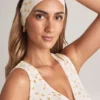 Bandeau Candy en modal côtelé à imprimé floral
