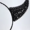 Bandeau à cornes de diable Vixena en noir