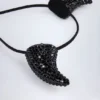 Bandeau à cornes de diable Vixena en noir