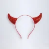Bandeau à cornes de diable Vixena en rouge feu