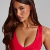 Bandeau à cornes de diable Vixena en rouge feu