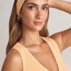 Bandeau côtelé en modal Candy, couleur pêche Bandeau côtelé en modal Candy, couleur pêche