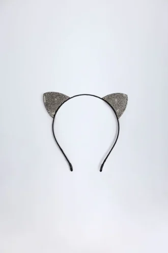 Bandeau à oreilles de chaton noir