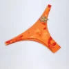 Bas de bikini échancré Beqa avec détails métalliques, imprimé Orange Orchid Bas de bikini échancré Beqa avec détails métalliques, imprimé Orange Orchid