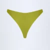 Bas de bikini cheeky Bermuda orné de perles, vert olive Bas de bikini cheeky Bermuda orné de perles, vert olive
