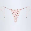 Bas de bikini cheeky Cove à nouer sur les côtés, imprimé cerise