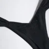 Bas de bikini cheeky froncé et orné Pacifico en noir Bas de bikini cheeky froncé et orné Pacifico en noir