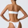 Bas de bikini cheeky à larges bretelles ornées Sunray, blanc