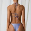 Bas de bikini cheeky Lula avec détails en perles, couleur violet lavande Bas de bikini cheeky Lula avec détails en perles, couleur violet lavande