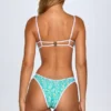Bas de bikini cheeky Minori à imprimé multicolore bleu Bas de bikini cheeky Minori à imprimé multicolore bleu