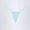 Bas de bikini à cordon Bosa en broderie anglaise, bleu poudré