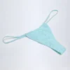 Bas de bikini à cordon Bosa en broderie anglaise, bleu poudré