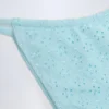 Bas de bikini à cordon Bosa en broderie anglaise, bleu poudré
