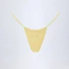 Bas de bikini à cordon Bosa en broderie anglaise, couleur jaune citron