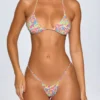 Bas de bikini à cordon Bosa en broderie anglaise, imprimé multicolore vif