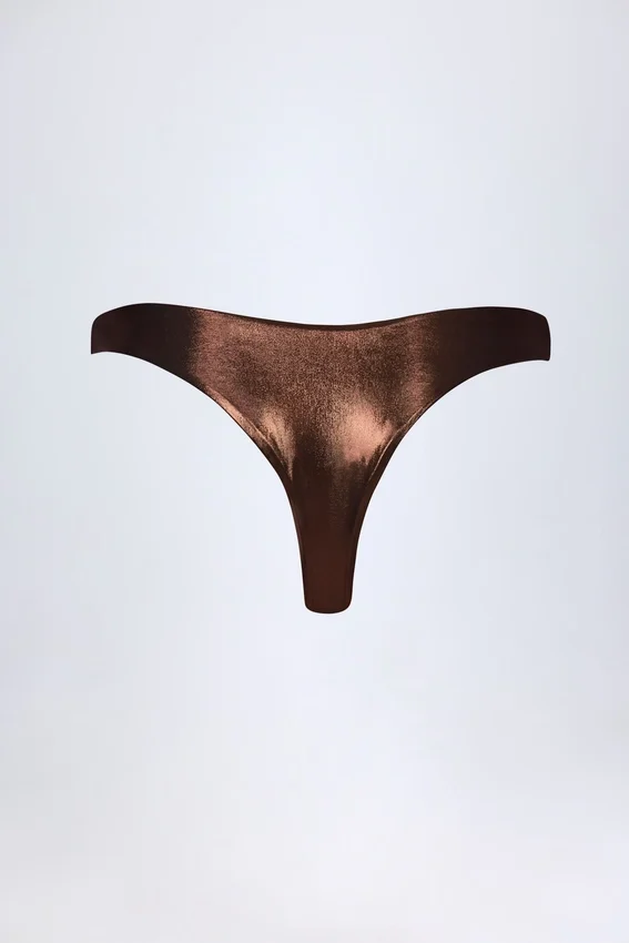 Bas de bikini Mar Cheeky en bronze Bas de bikini Mar Cheeky en bronze