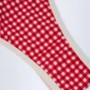 Bas de bikini Masia à double bretelle et coupe échancrée en vichy rouge Bas de bikini Masia à double bretelle et coupe échancrée en vichy rouge