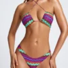 Bas de bikini micro cheeky Azure By Oh Polly Maillot de bain à imprimé multicolore