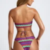Bas de bikini micro cheeky Azure By Oh Polly Maillot de bain à imprimé multicolore