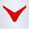 Bas de bikini Pacifico froncé et échancré en rouge vif
