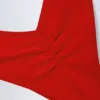 Bas de bikini Pacifico froncé et échancré en rouge vif