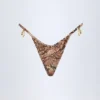 Bas de bikini string Cebu à détails charmants, imprimé serpent Bas de bikini string Cebu à détails charmants, imprimé serpent