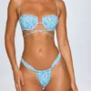 Bas de bikini string froncé Cagliari, imprimé pastel multicolore Bas de bikini string froncé Cagliari, imprimé pastel multicolore