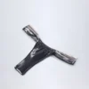 Bas de bikini string froncé Maravi en argent chromé Bas de bikini string froncé Maravi en argent chromé
