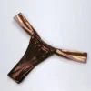 Bas de bikini string froncé Maravi en bronze doré Bas de bikini string froncé Maravi en bronze doré