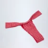 Bas de bikini string froncé Solsona en vichy rouge Bas de bikini string froncé Solsona en vichy rouge