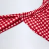 Bas de bikini string froncé Solsona en vichy rouge Bas de bikini string froncé Solsona en vichy rouge