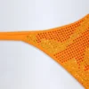 Bas de bikini string Jalama orné d’imprimés tropicaux orange Bas de bikini string Jalama orné d’imprimés tropicaux orange