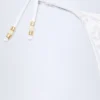Bas de bikini string à nouer sur le côté Cebu avec perles, motif léopard blanc Bas de bikini string à nouer sur le côté Cebu avec perles, motif léopard blanc