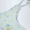 Bas de bikini string à nouer sur les côtés Nieva, imprimé floral bleu