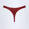 Bas de bikini string St Barts avec détails métalliques, couleur cerise foncée Bas de bikini string St Barts avec détails métalliques, couleur cerise foncée