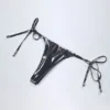 Bas de bikini string Tierra en chrome argenté Bas de bikini string Tierra en chrome argenté