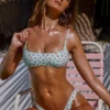 Bas de maillot de bain micro échancré imprimé « Printed Swim » couleur menthe Bas de maillot de bain micro échancré imprimé « Printed Swim » couleur menthe