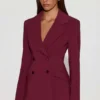 Blazer structuré à double boutonnage Marika en bordeaux