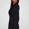 Blazer structuré à double boutonnage Marika en noir