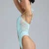 Body d&rsquo;été à dos nu et lacets, bleu glacier