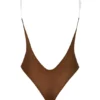 Body string à bretelles invisibles en maille douce Intimates, couleur marron