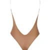 Body string à bretelles invisibles en maille douce Intimates, couleur miel