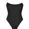 Body string à bretelles invisibles en maille douce Intimates, couleur noir