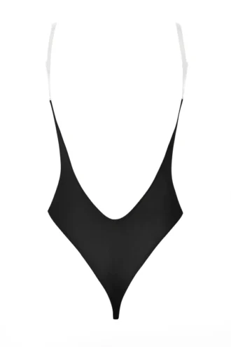 Body string à bretelles invisibles en maille douce Intimates, couleur noir