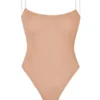Body string à bretelles invisibles en maille douce Intimates, couleur pêche chaud