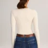 Body Ziva en modal à col rond et manches longues, couleur crème Body Ziva en modal à col rond et manches longues, couleur crème