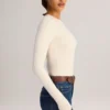 Body Ziva en modal à col rond et manches longues, couleur crème Body Ziva en modal à col rond et manches longues, couleur crème