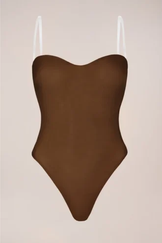 Bodys sans bretelles Intimates couleur marron