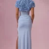 Boléro court Soretta  en bleu poudré