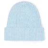 Bonnet en tricot côtelé bleu poudré Bonnet en tricot côtelé bleu poudré